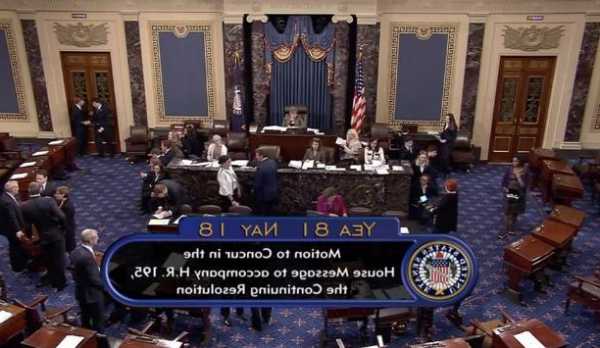 美国参议院投票通过防止政府关门的临时拨款法案