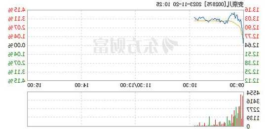 安奈儿上涨5.12%，报13.96元/股